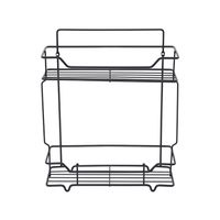 Полка двухъярусная прямая Milardo Grid проволока стальная, чёрный матовый арт-GRICS2BM44 — фото 1, Полки для ванной и душа