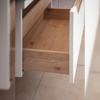 Комплект мебели для ванной Бриклаер БРАЙТОН 80, белый/дуб — фото 7, Комплекты мебели для ванной