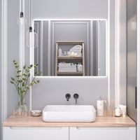 Зеркало с LED-подсветкой SIRIUS (70*90) /AQUA DE MARCO SIR70/90 — фото 5, Зеркала в ванную комнату