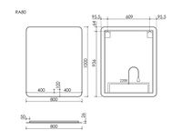 Зеркало для ванной комнаты SANCOS Ray 800х1000 c подсветкой, арт. арт-RA800 — фото 5, Зеркала в ванную комнату