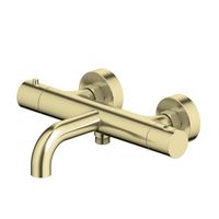 ЕВРОПА термостатический смеситель для ванны, шлиф. золото арт-AQ1343BG — фото 1, Смеситель для ванны