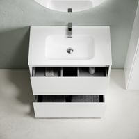 Тумба под раковину SANCOS Libra Floor напольная, 790х450х840, c двумя ящиками оснащенными доводчиками, белый глянец , арт. арт-LB80FW — фото 5, Тумбы под раковину