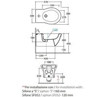 Биде GLOBO PAESTUM подвесное с одним отверстием цвет белый арт-PAS10BI — фото 3, Биде подвесные