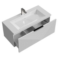 Тумба подвесная "БЛИСС-100 см" с 1 ящ. белая матовая (ум. Блисс-100 см.) арт-1010050 — фото 6, Тумбы под раковину