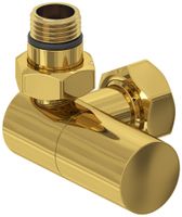 Вентиль Вентиль Сунержа 3D левый цилиндр (G 1/2" НР х G 3/4" НГ) Золото арт-03-1402-1234 — фото 3, Комплектующие для полотенцесушителей