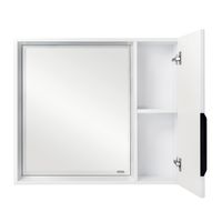 Зеркало со шкафом VIANT СИЦИЛИЯ 80 белый арт-VSIC80BEL-ZSH — фото 1, Зеркальные шкафы в ванную