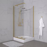 ДО "Терра-Голд", 90х90, квад. низ. подд. (3 места+сифонD90мм) арт-Щ0000073931 — фото 1, Квадратные душевые уголки