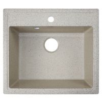 Кухонная мойка AZARIO Onda 565x505x200 искусственный мрамор, сифон в комплекте, цвет песочный арт-CS00105222 — фото 4, Кухонные мойки