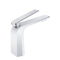 Смеситель для раковины Rose R13F , белый/хром арт-R1301F — фото 1, Смесители для раковины