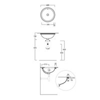 Раковина SIMAS LAVABI встраиваемая снизу без отверстий BLANCO цвет белый арт-S54 — фото 2, Раковины встраиваемые снизу
