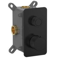 Смеситель с термостатом встраиваемый на 1 потребителя комплект с монтажной частью арт-AQM8810MB — фото 1, Смеситель для душа