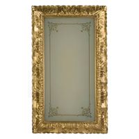 BELLA Витрина подвесная, стекл.дверь DX L58,5xh99xP25 см, стекло матвое с декором, бронза 21256 — фото 2, Шкафы для ванной