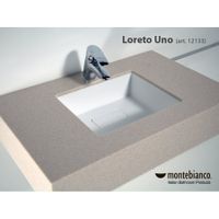 Раковина Loreto Uno прямоугольная, белый матовый, MonteBianco арт-12133 — фото 2, Раковины накладные