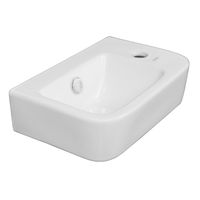 Раковина накладная Azario 375x245x135 правосторонняя, белый глянец арт-AZ-10100-R — фото 1, Раковины накладные