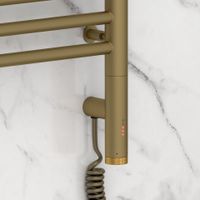 Полотенцесушитель электрический Сунержа Богема 3.0 прямая 800х500 МЭМ правый Матовое золото арт-032-5805-8050 — фото 2, Электрические полотенцесушители