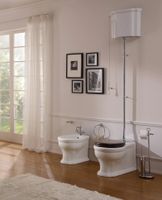 Унитаз Scarabeo Castellana с бачком на высокой трубе цвет белый/хром арт-5308+5364CR — фото 1, Напольные унитазы