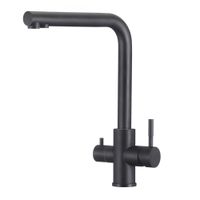 Смеситель для кухни ЧЕРНЫЙ под фильтр из нержавеющей стали EKO, EKO05-151Black — фото 2, Смесители для кухни