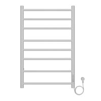 Полотенцесушитель электрический AZARIO PARMA 500/800 8 секций, диммер справа, белый арт-AZ10858W — фото 1, Электрические полотенцесушители