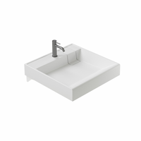 Раковина над стиральной машиной CERAMICANOVA Quattro 600x600x123 мм, с кронштейнами, белый, арт. CN0101 — фото 2, Раковины на стиральную машину