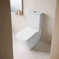 Унитаз напольный Azario Indor безободковый, в комплекте с бачком и сиденьем микролифт, дюропласт 820*630*360 арт-AZ-T004B-R — фото 12, Напольные унитазы