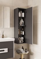 Шкаф-колонна АР-ДЕКО 30, подвесная, серый кобальт 1A280503DD8D0 — фото 5, Шкафы для ванной