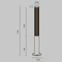 Садово-парковый светильник Outdoor O467FL-L70B3K — фото 8, Уличное освещение