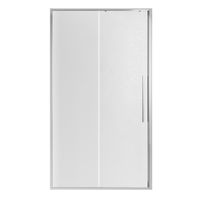 Дверь в нишу Niagara Nova NG-65-13CH (130х195) хром,стекло шиншилла,дверь раздвижная,1 место — фото 1, Раздвижные душевые двери