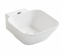 Раковина SIMAS WAVE подвесная или накладная с одним отверстием цвет белый WA07 — фото 1, Раковины накладные