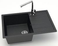 Кухонная мойка AZARIO Vision 750x505x218 искусственный мрамор, цвет черный арт-CS00078339 — фото 1, Кухонные мойки