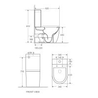 Товар: Унитаз-компакт Azario Mitta 620х340х810 напольный, безободковый, в комплекте с сиденьем микролифт арт-AZ-2128 - фото 4 Унитаз-компакт Azario Mitta 620х340х810 напольный, безободковый, в комплекте с сиденьем микролифт арт-AZ-2128 — фото 4, Напольные унитазы