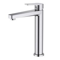 ЛУГАНО смеситель для раковины высокий 217, без донного клапана, хром арт-AQ1704CR — фото 1, Смесители для раковины