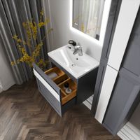 Товар: Комплект мебели для ванной Бриклаер БЕРЛИН 60SB, оникс серый - фото 8 Комплект мебели для ванной Бриклаер БЕРЛИН 60SB, оникс серый — фото 8, Комплекты мебели для ванной