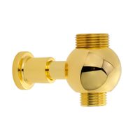 RICAMBI Штуцер проходной для душевой колонны, 1/2"x3/4", золото 19861 — фото 1, Шланговые подключения