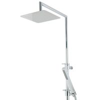 KVANT Душевой настенный гарнитур (см-ль д/душа-упр.сбоку/колонна душ/верхн.душ/шланг/ручн.душ),хром арт-31858 — фото 3, Душевые стойки