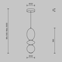 Подвесной светильник Maytoni MOD362PL-L10BG3K — фото 4, Подвесные светильники