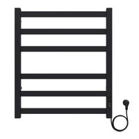 Полотенцесушитель электрический AZARIO PALERMO 500/600 квадрат, 6 секций, диммер справа, черный арт-AZ83856B — фото 1, Электрические полотенцесушители