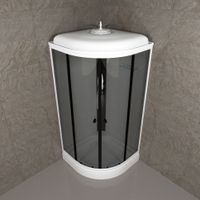 ДК Грэй-Вайт 90*90 А (7 мест+сифон D50, декор.крышка) арт-Щ0000067300 — фото 7, Душевые кабины