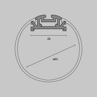 Профиль Led Strip ALM-D60-S-2M — фото 2, Комплектующие для освещения