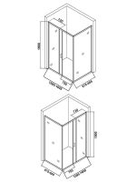 Товар: Orange душевой уголок без поддона с раздвижной дверкой, матовый черный арт-E23-16090TB - фото 5 Orange душевой уголок без поддона с раздвижной дверкой, матовый черный арт-E23-16090TB — фото 5, Прямоугольные душевые уголки