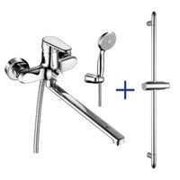 Комплект 2 в 1: POINT Смесители для ванны + душ. гарнитур, хром, LM, LM0379C — фото 1, Готовые комплекты для ванной комнаты