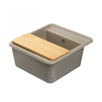 Мойка для кухни Беллис 57 570x510x250 мм, прямоуг., серый шелк 1A724932BS250 — фото 5, Кухонные мойки