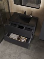 Orange Раковина встраиваемая санфарфор, черная арт-B03-800B — фото 3, Раковины встраиваемые сверху