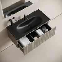 Тумба подвесная SANCOS Code 990х453х400, c одним ящиком оснащенным доводчиками, цвет серая платина , арт. CD100GP — фото 7, Тумбы под раковину