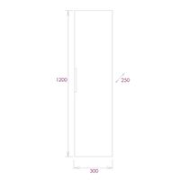 Пенал подвесной Onika Легран 30.10 Универсальный, Дуб галифакс арт-403068 — фото 4, Пеналы для ванной комнаты