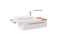 ANGEL Нижний модуль РОЗОВОЕ ЗОЛОТО AL0120.01.BBR + Раковина UL060 AL0120.01.BBR ЗОЛОТО + UL060 — фото 1, Тумбы с раковиной