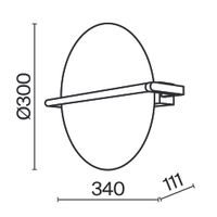 Настенный светильник (бра) Maytoni MOD279WL-L14G3K — фото 10, Бра