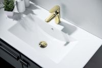 сливной набор для раковины Push-open с переливом, крышка круглая, полир. Золото арт-AQ6002PG — фото 2, Донные клапаны