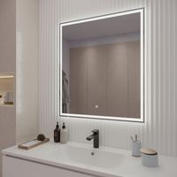 Товар: Зеркало с LED-подсветкой CARRERA (80*90) /AQUA DE MARCO Car80/90 - фото 2 Зеркало с LED-подсветкой CARRERA (80*90) /AQUA DE MARCO Car80/90 — фото 2, Зеркала в ванную комнату