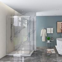 Душевой угол Veconi Rovigo RV-070CH, 1400х800х1950, хром, стекло прозрачное RV070CH-14080-01-C4 — фото 1, Прямоугольные душевые уголки