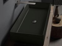 Раковина Scarabeo TEOREMA 2.0 накладная без перелива без отверстий цвет лава матовая с антибактериальным и грязеотталкивающим покрытием BIOKER арт-5102 37 BK — фото 3, Раковины накладные